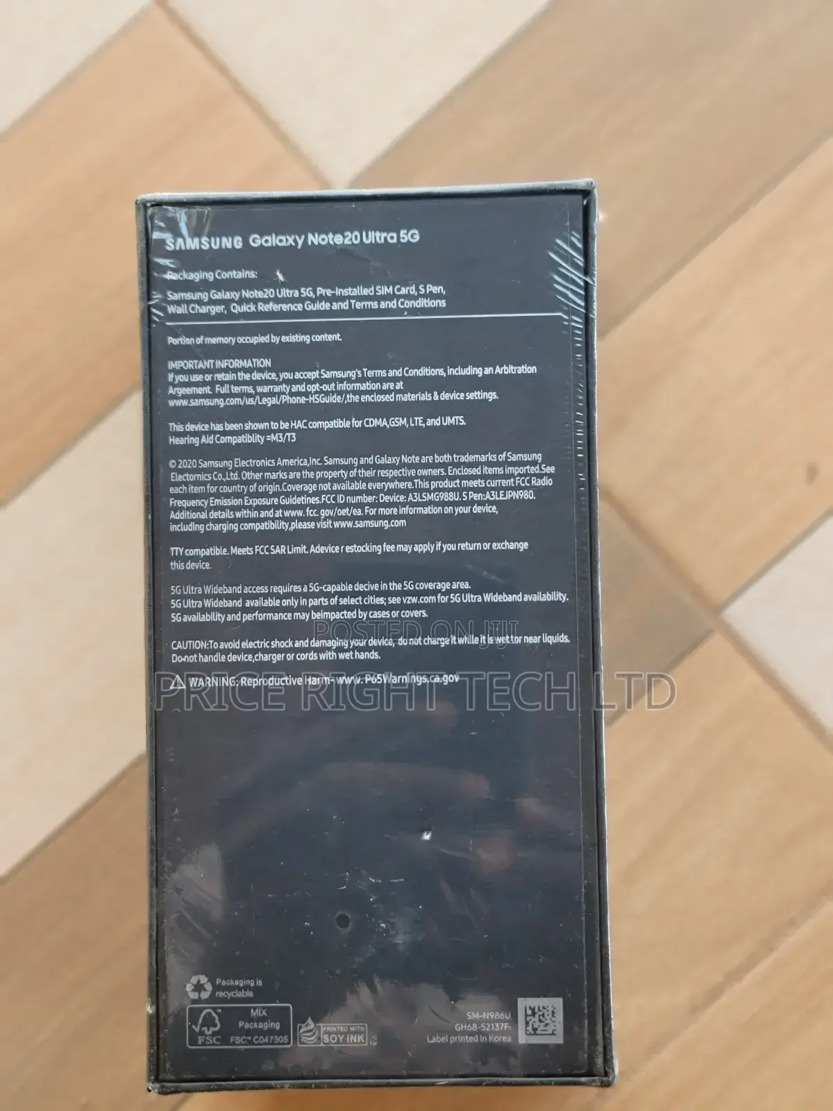 New Samsung Galaxy Note 20 Ultra 5G 256 GB Black