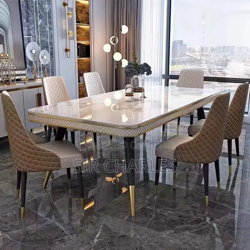 Marble Dining With 6chairs