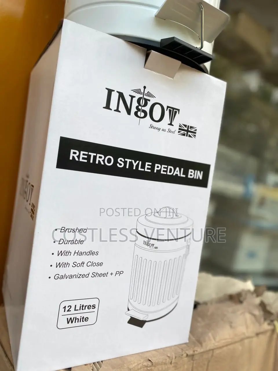 Ingot Retro Style Pedal Bin