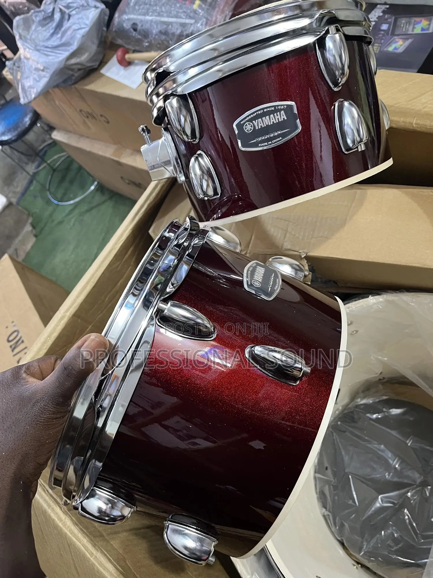 Professional Yamaha Drum (Wine Red)