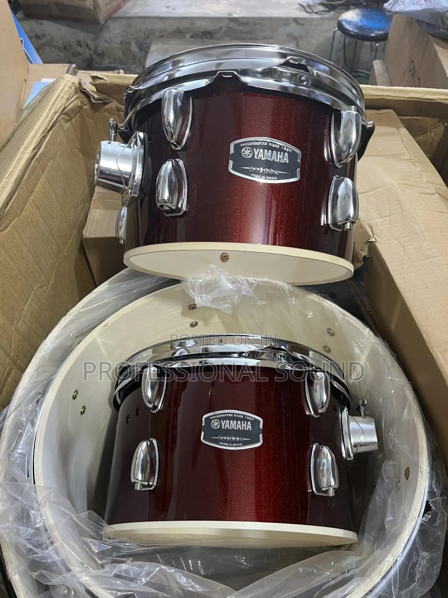 Professional Yamaha Drum (Wine Red)