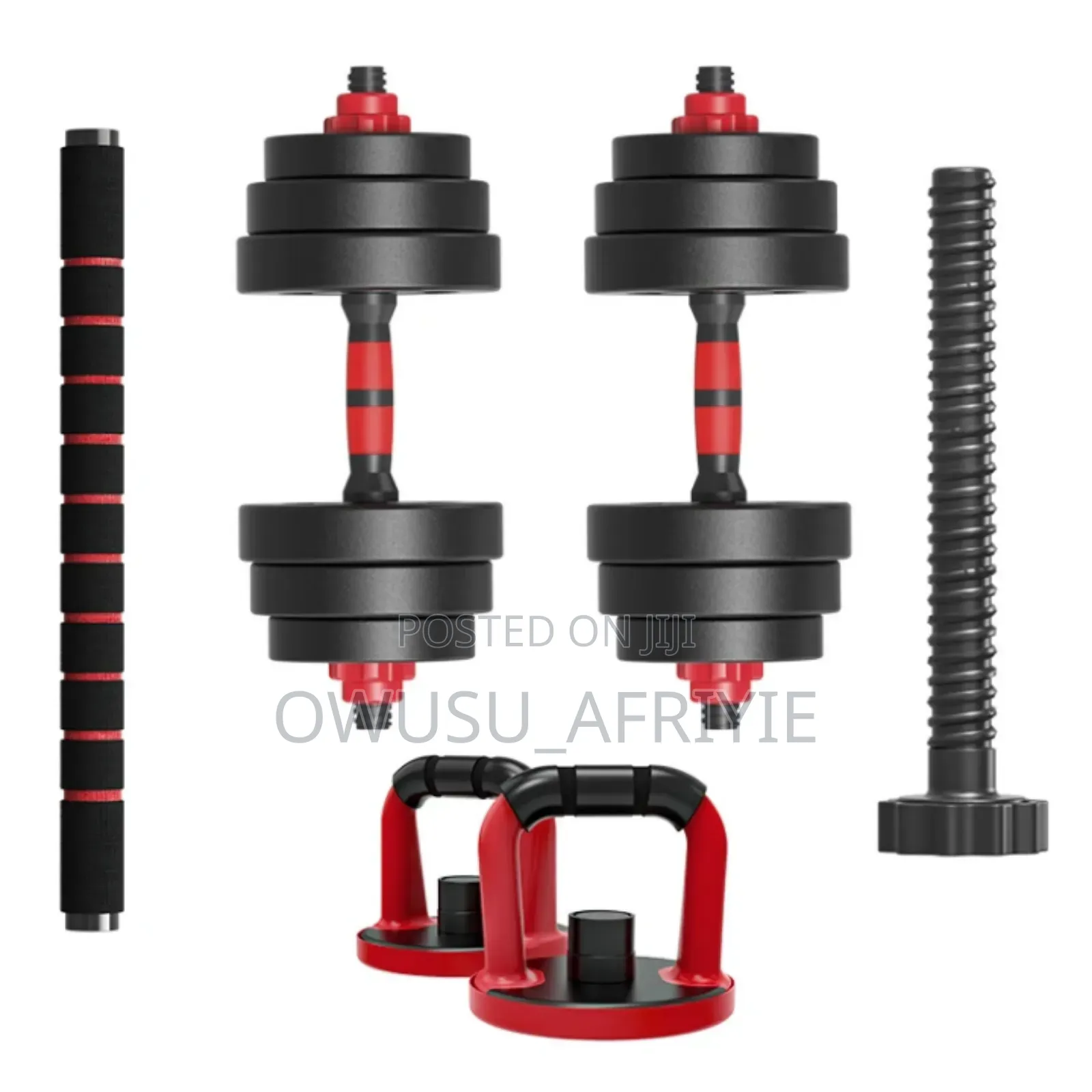40kg Adjustable Dumbbells Kettlebell And Barbell Set (Christmas Promo)