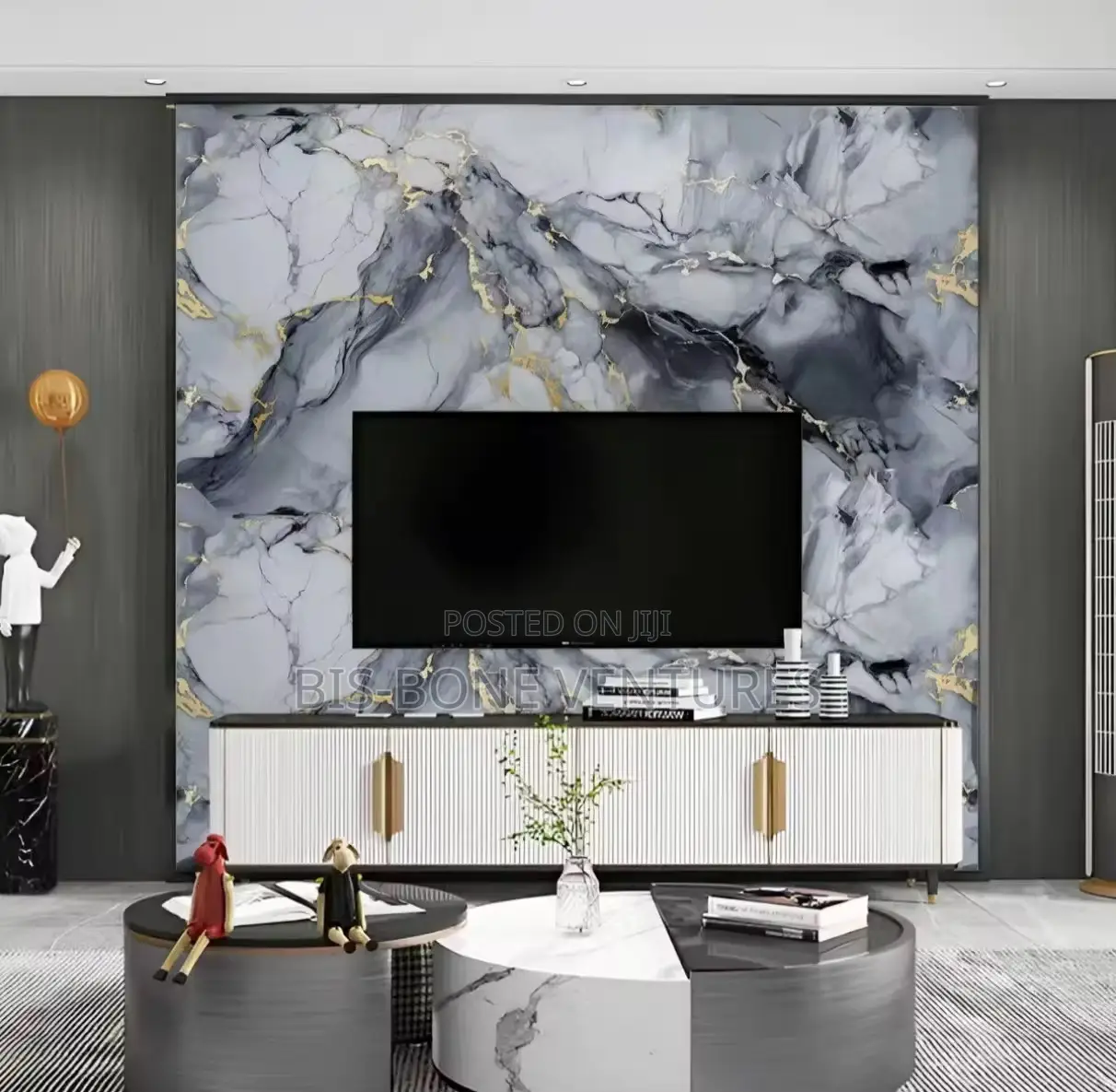 Wall Paper Marble Sticker Design(4ft X 9.5ft) Free Delivery for 10pcs