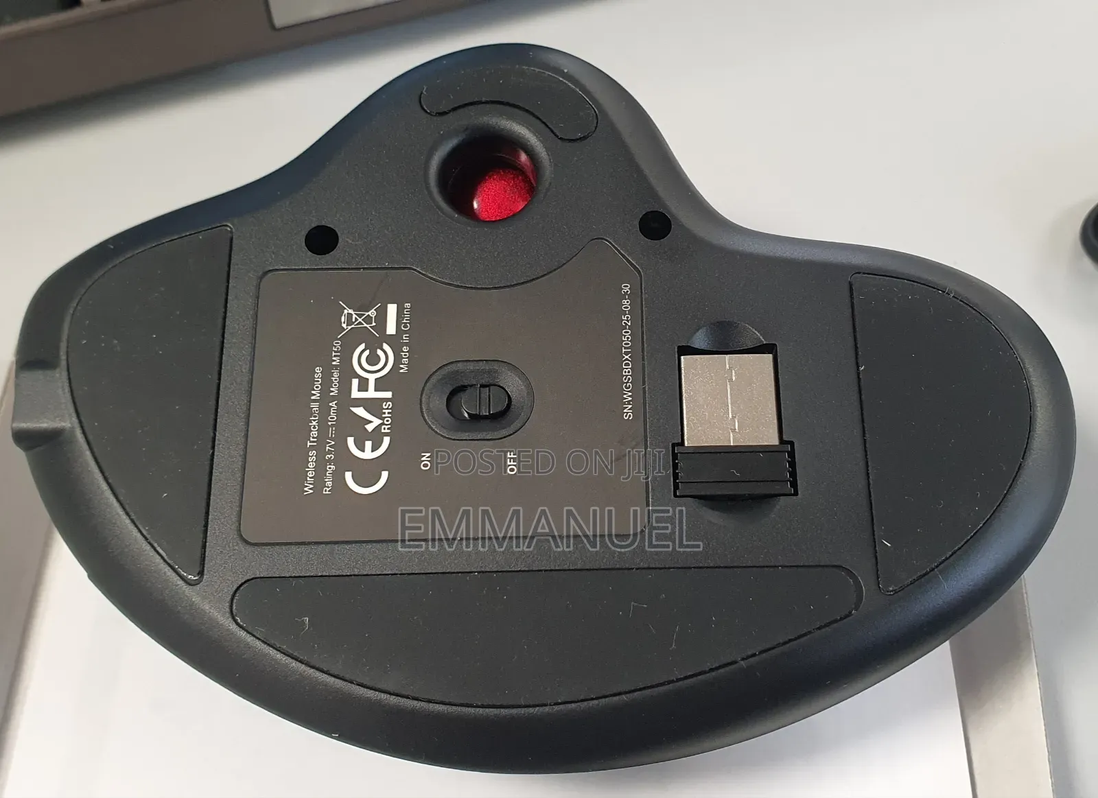 Trackball Mouse, Wireless and Rechargeable
