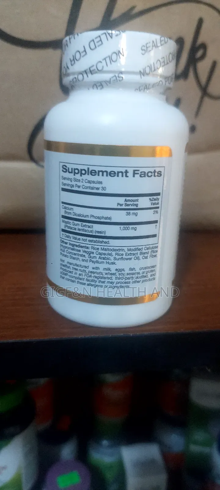 Mastic Gum, 500mg, 60 Caps (Gut Health)
