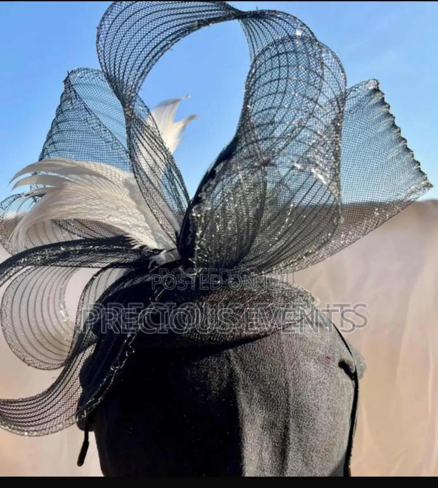 Black Fascinators and Black Turbans
