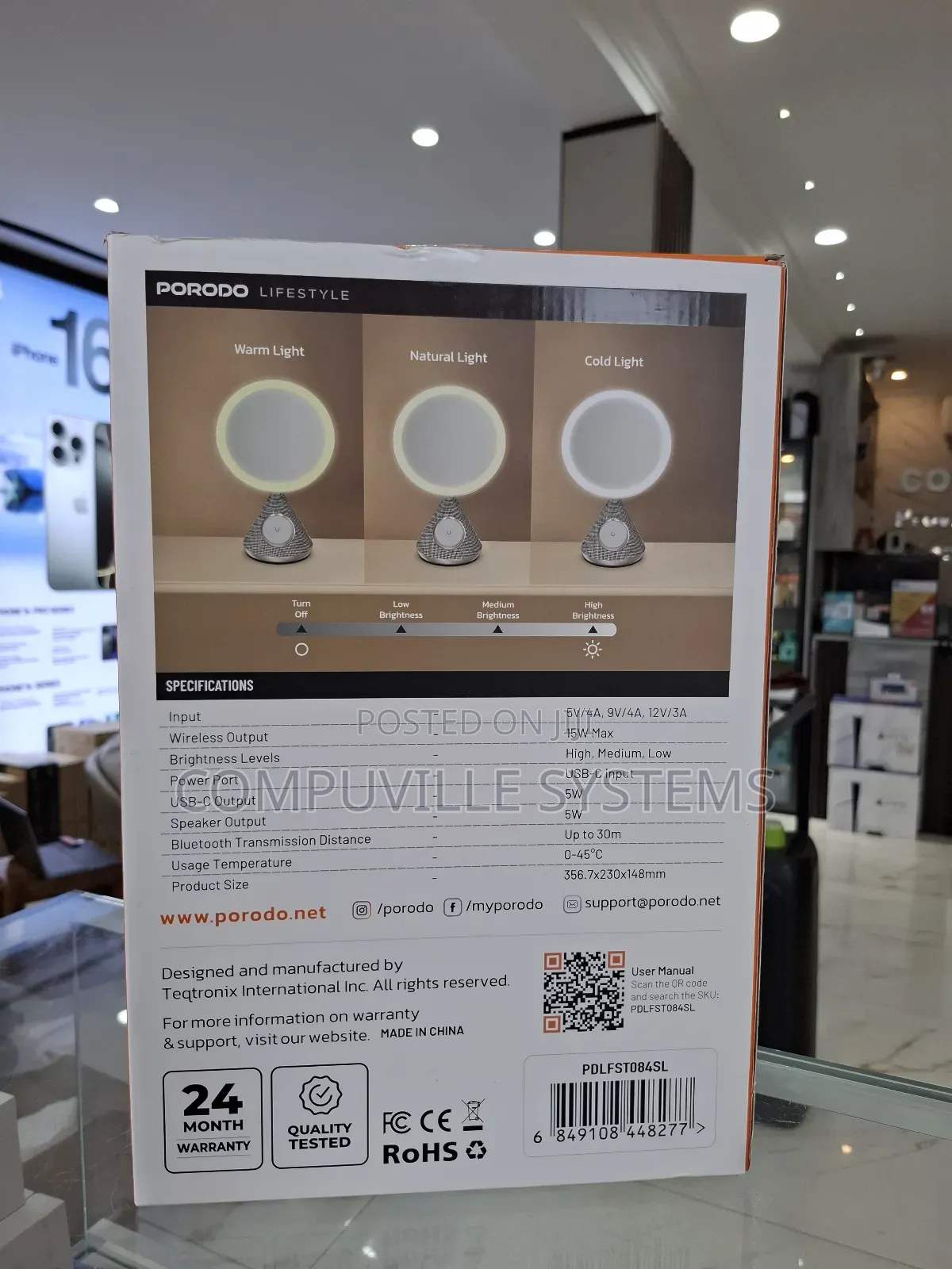 Porodo Led Makeup Mirror