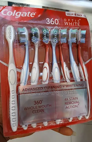 8 Pieces Colgate 360 Optic White Toothbrush