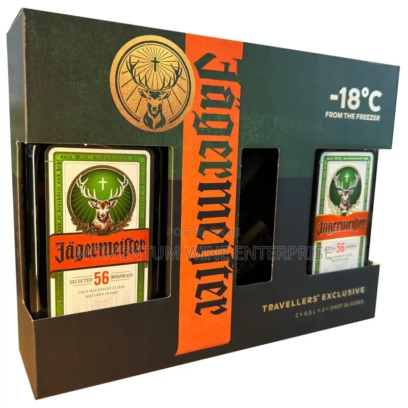 Jägermeister Twin Pack (2x 0,5l+2 Shot Glasses)