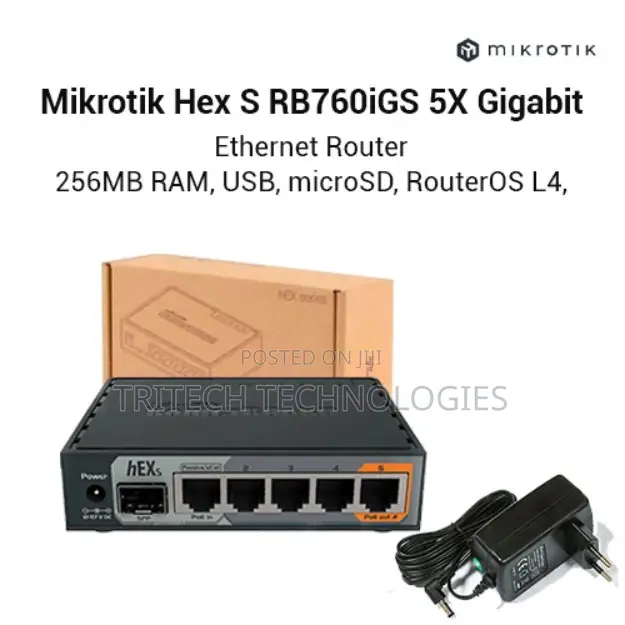 Mikrotic Hex Gigabyte Ethernet Router With SFP Port (Rb760igs)