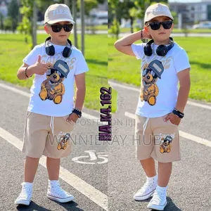 Khaki and White "Flex" Bear Streetwear