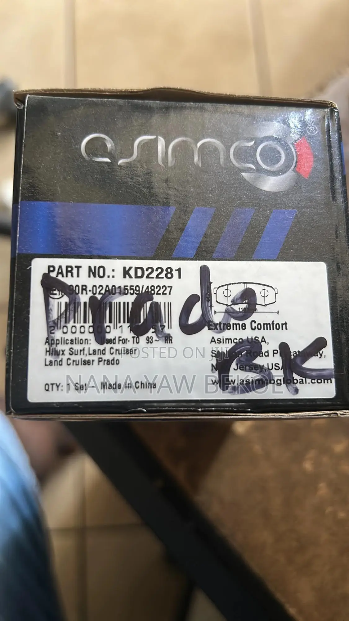 Original Asimco Brake Pads for All Cars