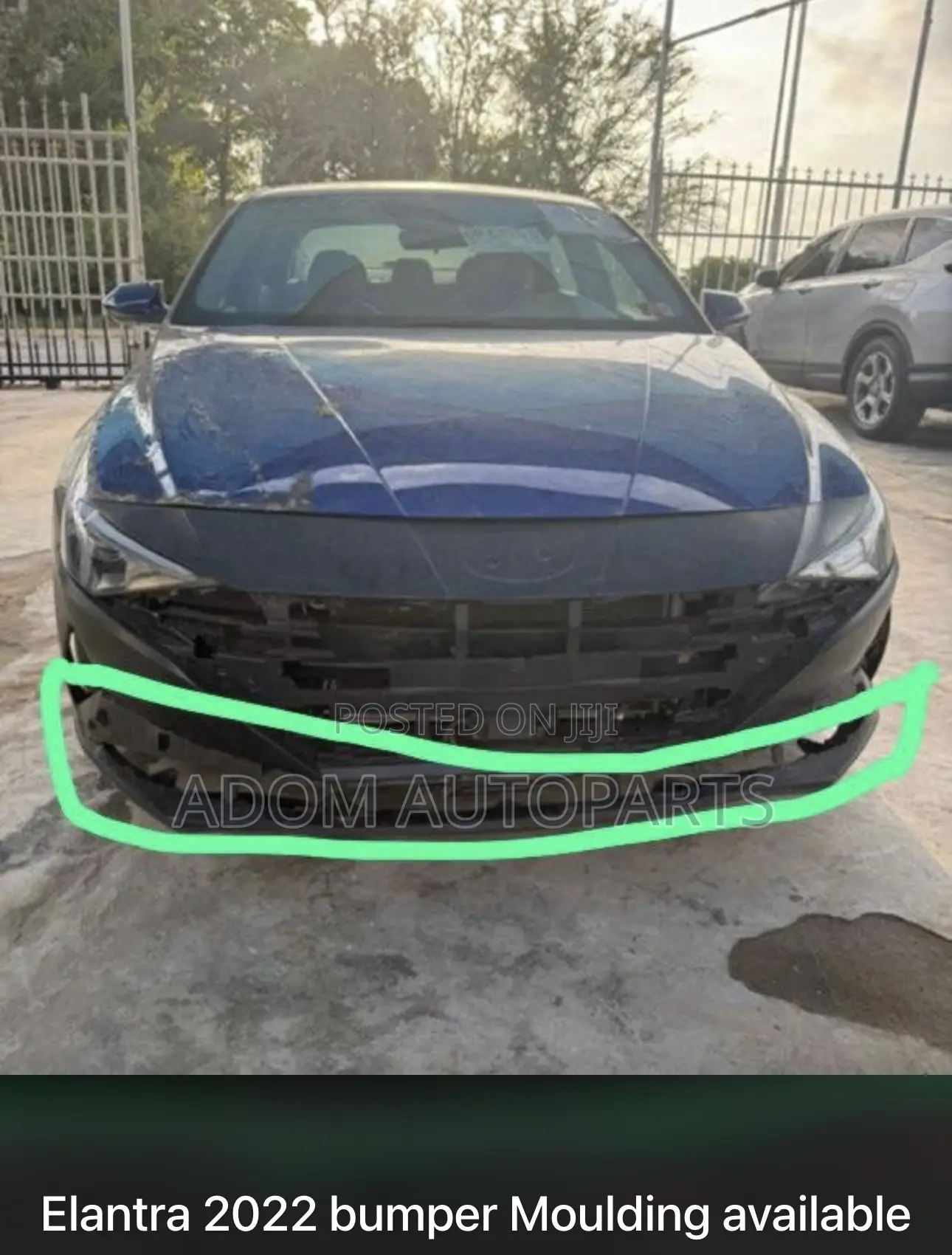 Elantra Front Bumper Side Moulding 2021 2022 2023