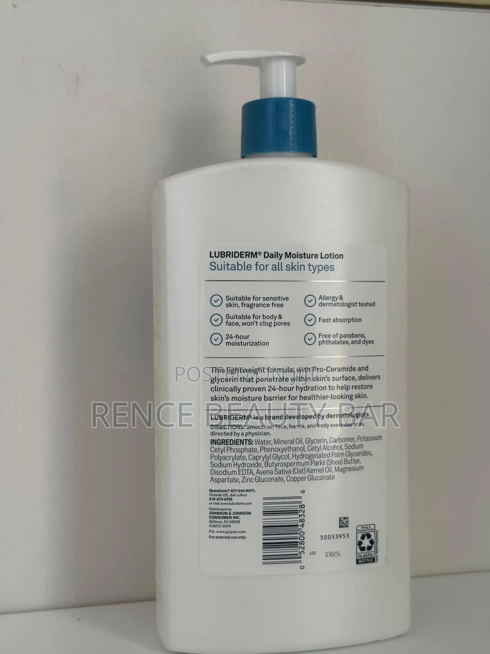 Lubriderm Daily Moisture Lotion, Pro-Ceramide