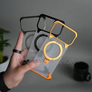 Magnetic Metal Frosted Bumper Stand Case for iPhone 17 Pro and Pro Max