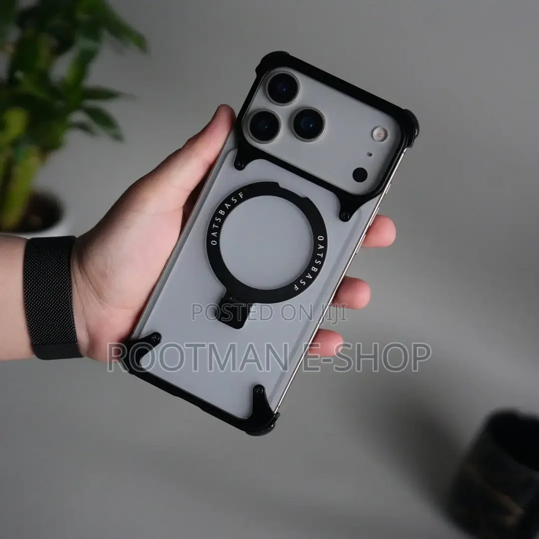 iPhone 17 Pro and Pro Max Frosted Frameless Metal Kickstand Case