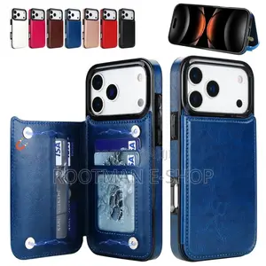 Max Leather Flip Wallet Card Holder Case for iPhone 17 Pro and Pro Max