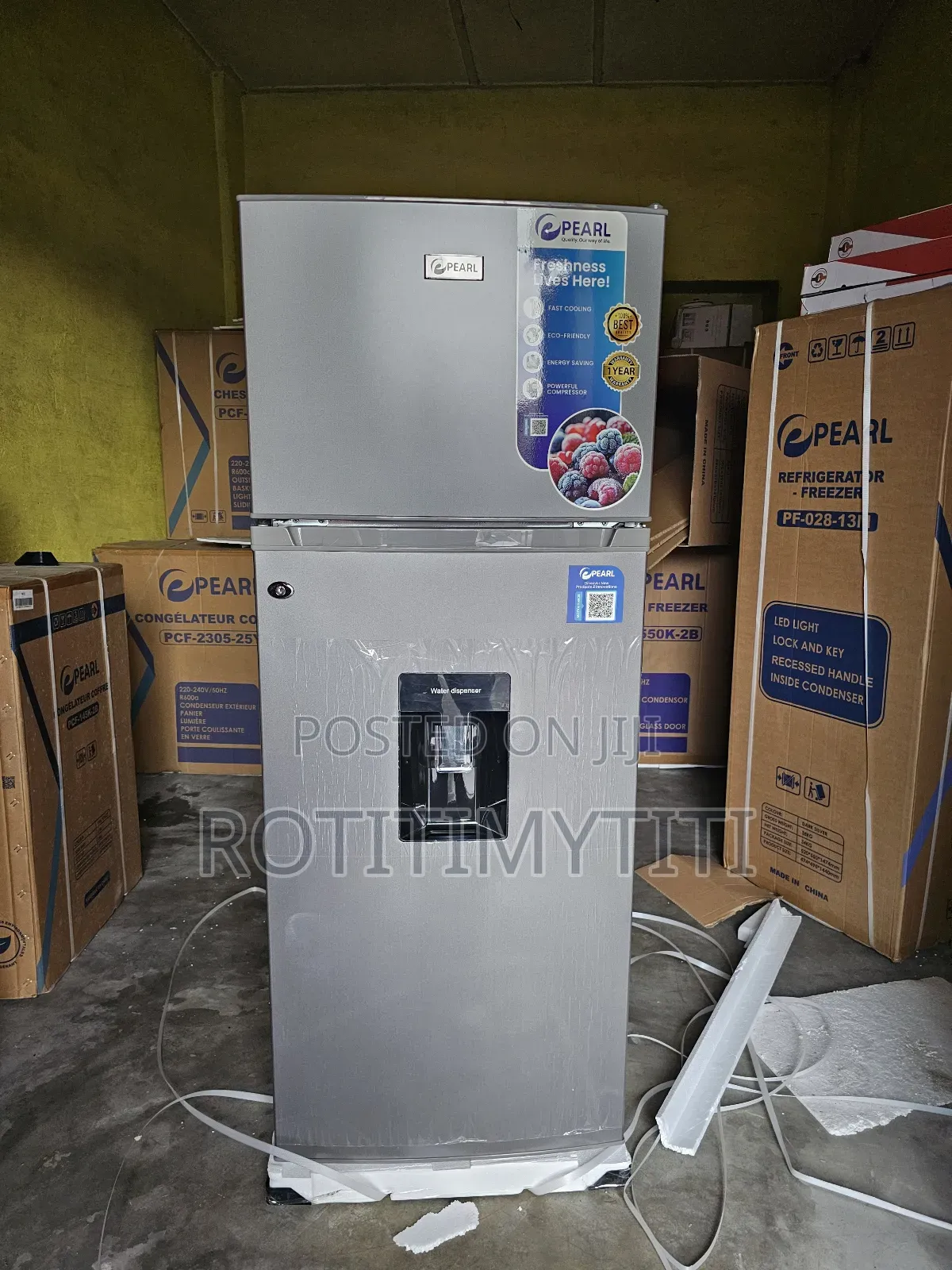 Pearl Fridge Double Door With Dispenser