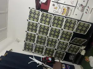 Plastic Wardrobe With 20 Cubes, 10 Shoe Rack