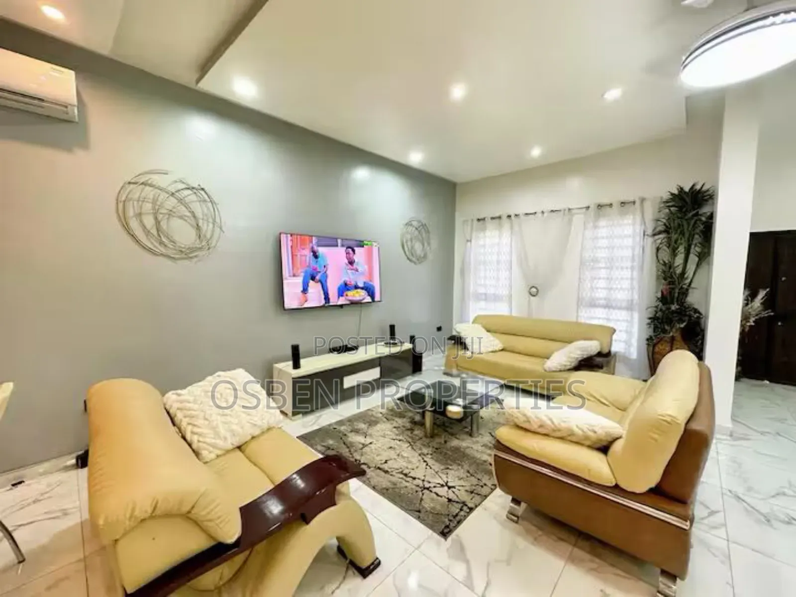 Furnished 3bdrm House in Osben Properties, Spintex for rent