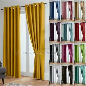 4 Yards 3in 1 Per a Set of Black Out Curtains Available