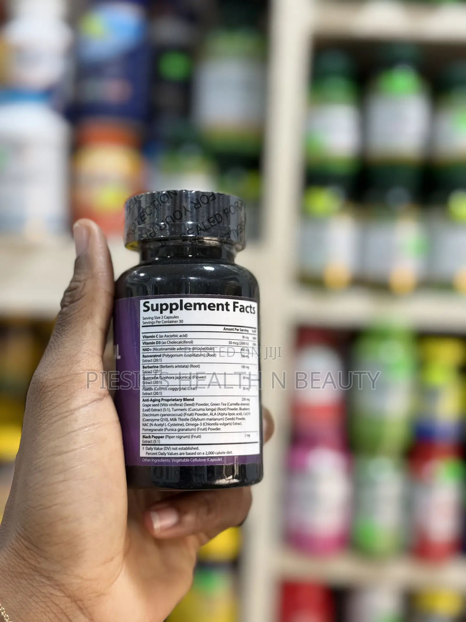 Strongvit Nad Resveratrol With Berberine Quercetin Coq10 Anti-Aging
