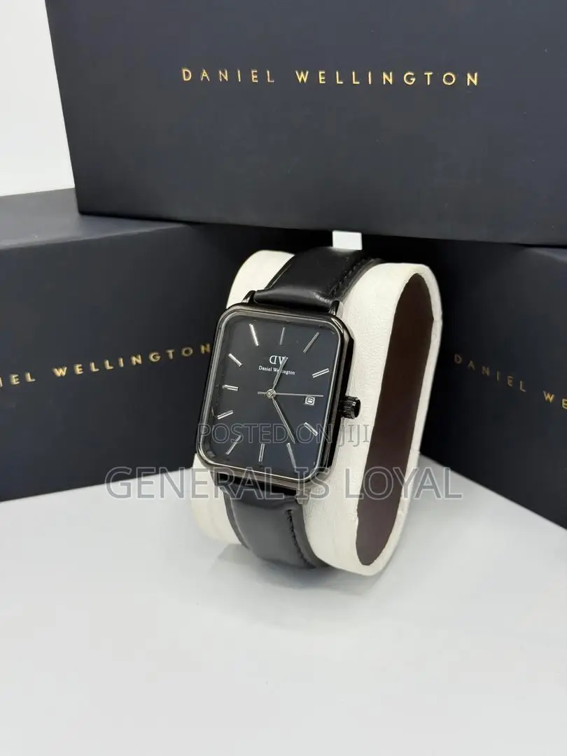 Rectangle Daniel Wellington Mesh Leather Strap Men’S Watch