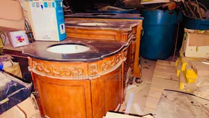 Luxury Cabinet Sink With A Marble Surface