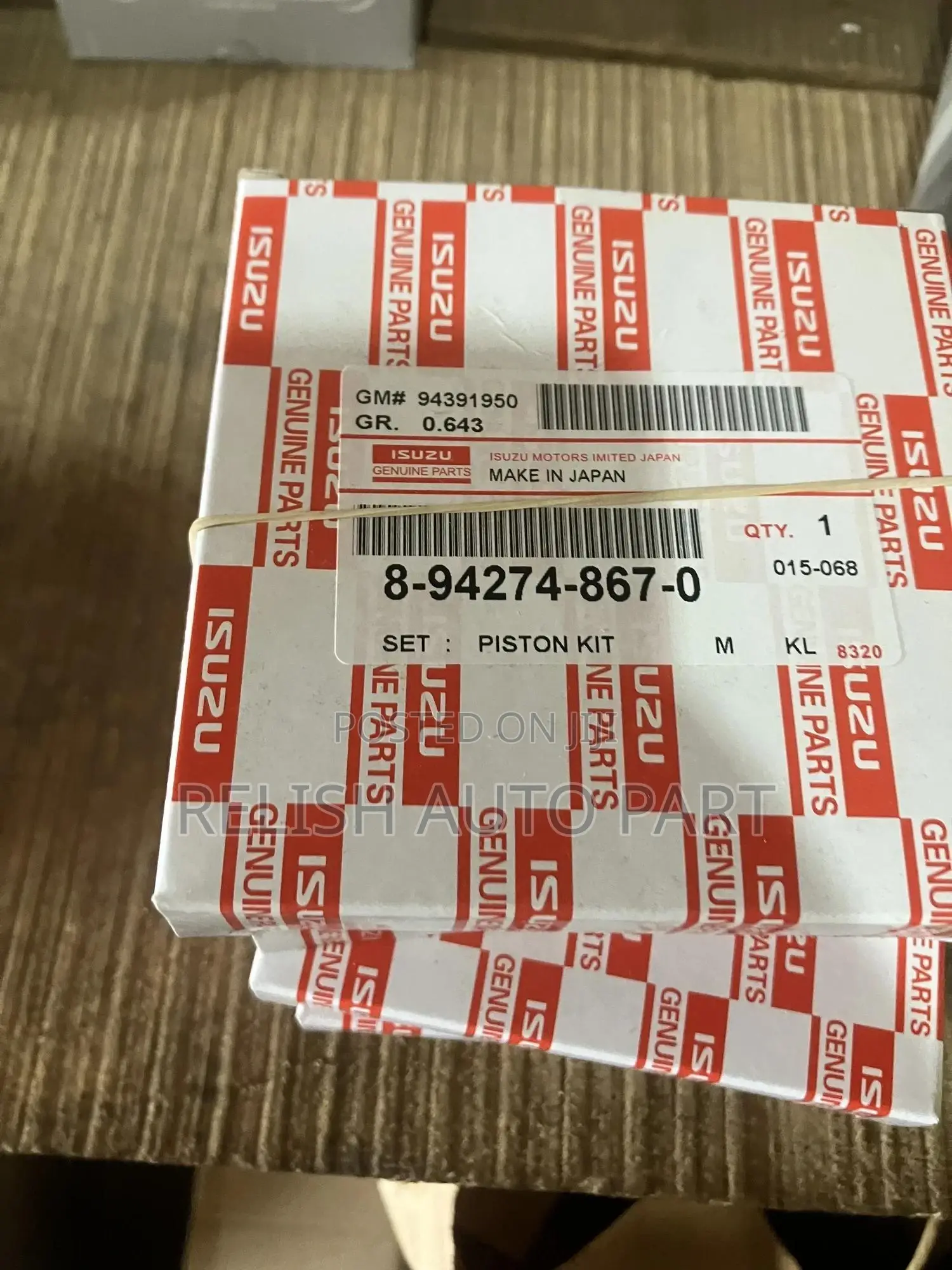 Original Isuzu Piston Rings Set for Isuzu and Diesel Trucks
