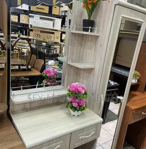 Elegant Dressing Mirror With Cabinet