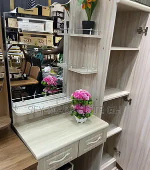 Elegant Dressing Mirror With Cabinet