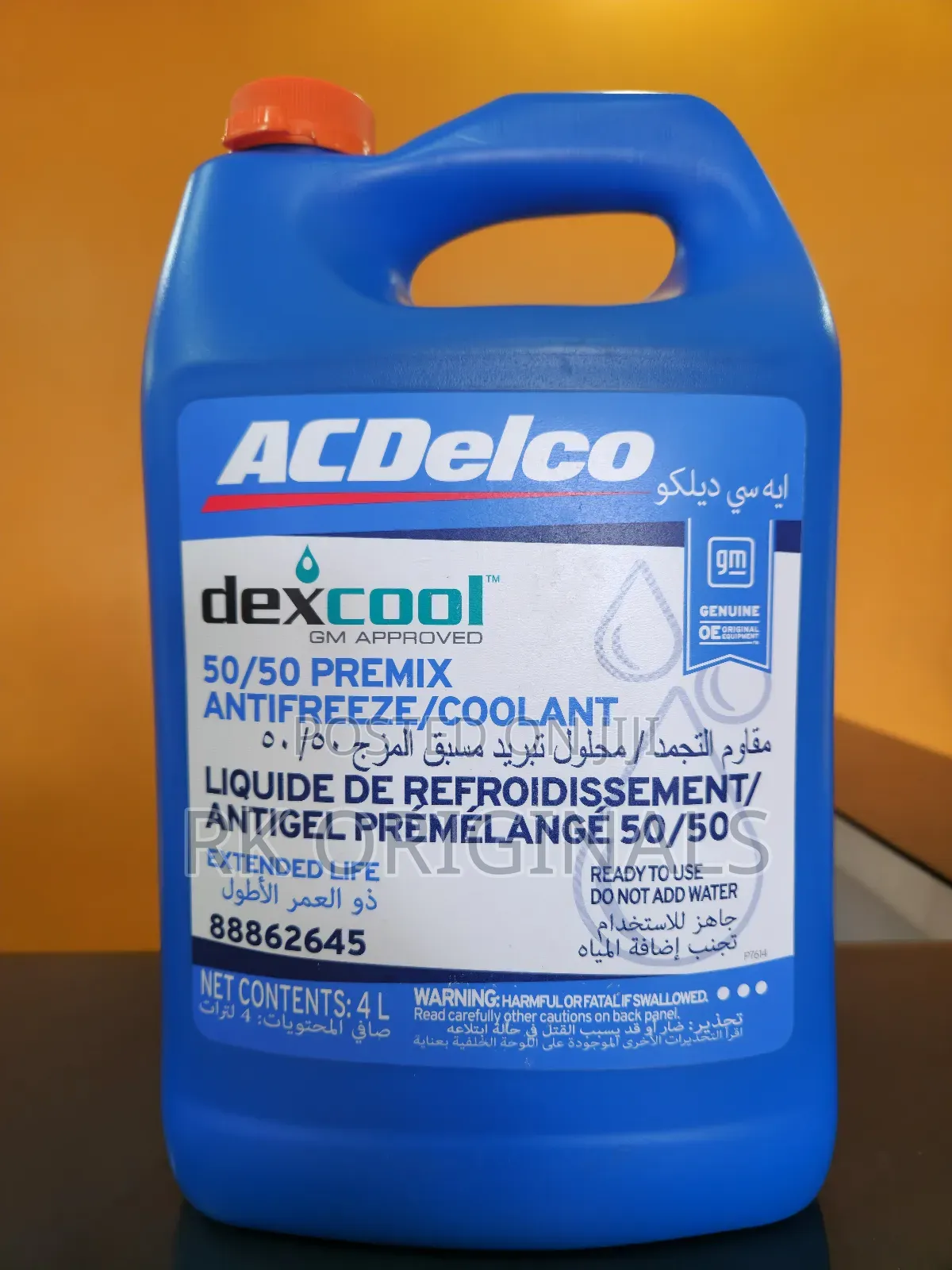 Ac Delco Dexcool Orange Coolant Antifreeze 4l