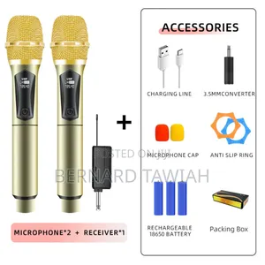  “Uhf 4-in-1 Wireless Microphone System – Powerful Clear Sound”