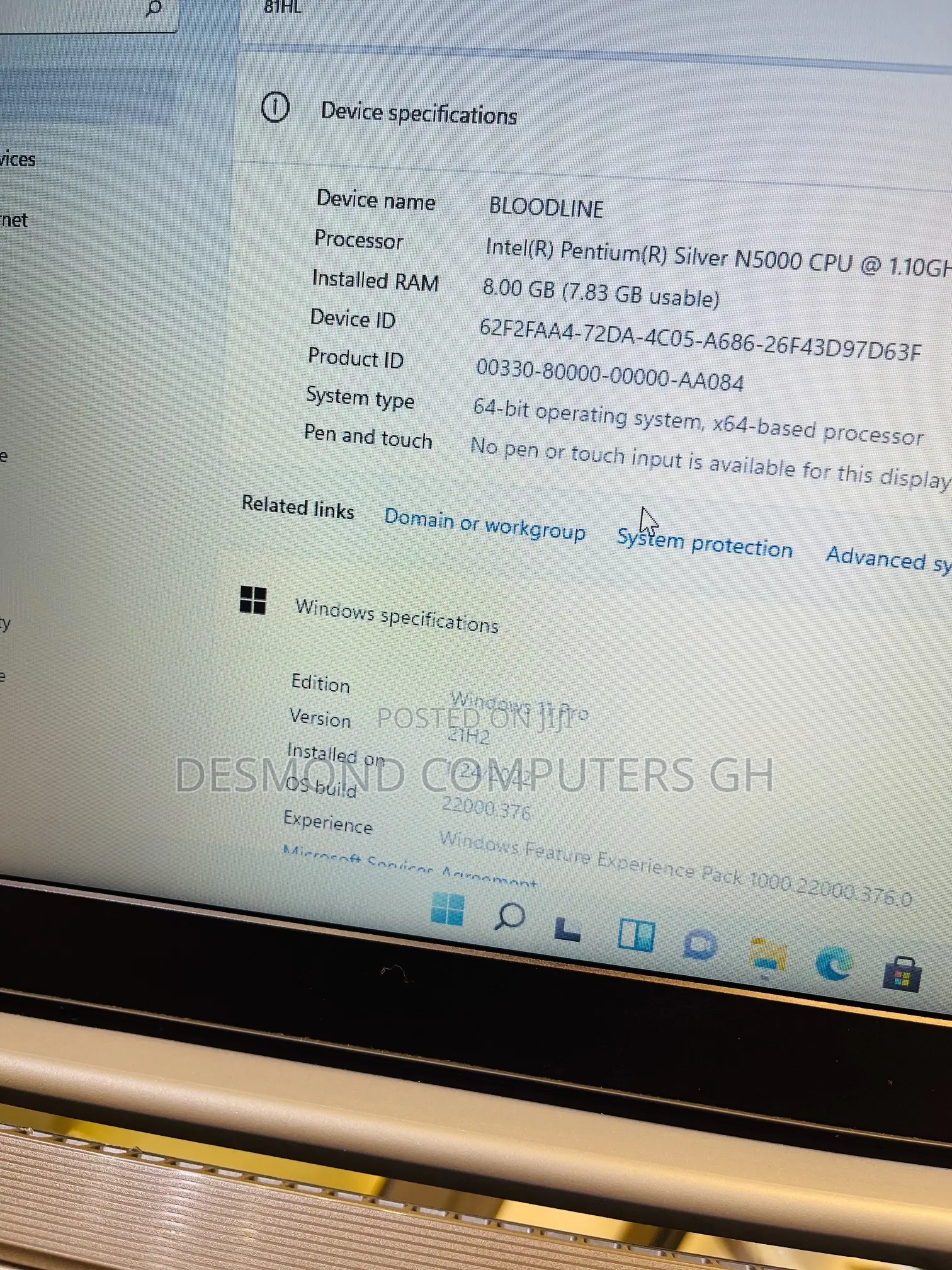 Laptop Lenovo IdeaPad 1 8GB Intel Pentium SSD 128GB