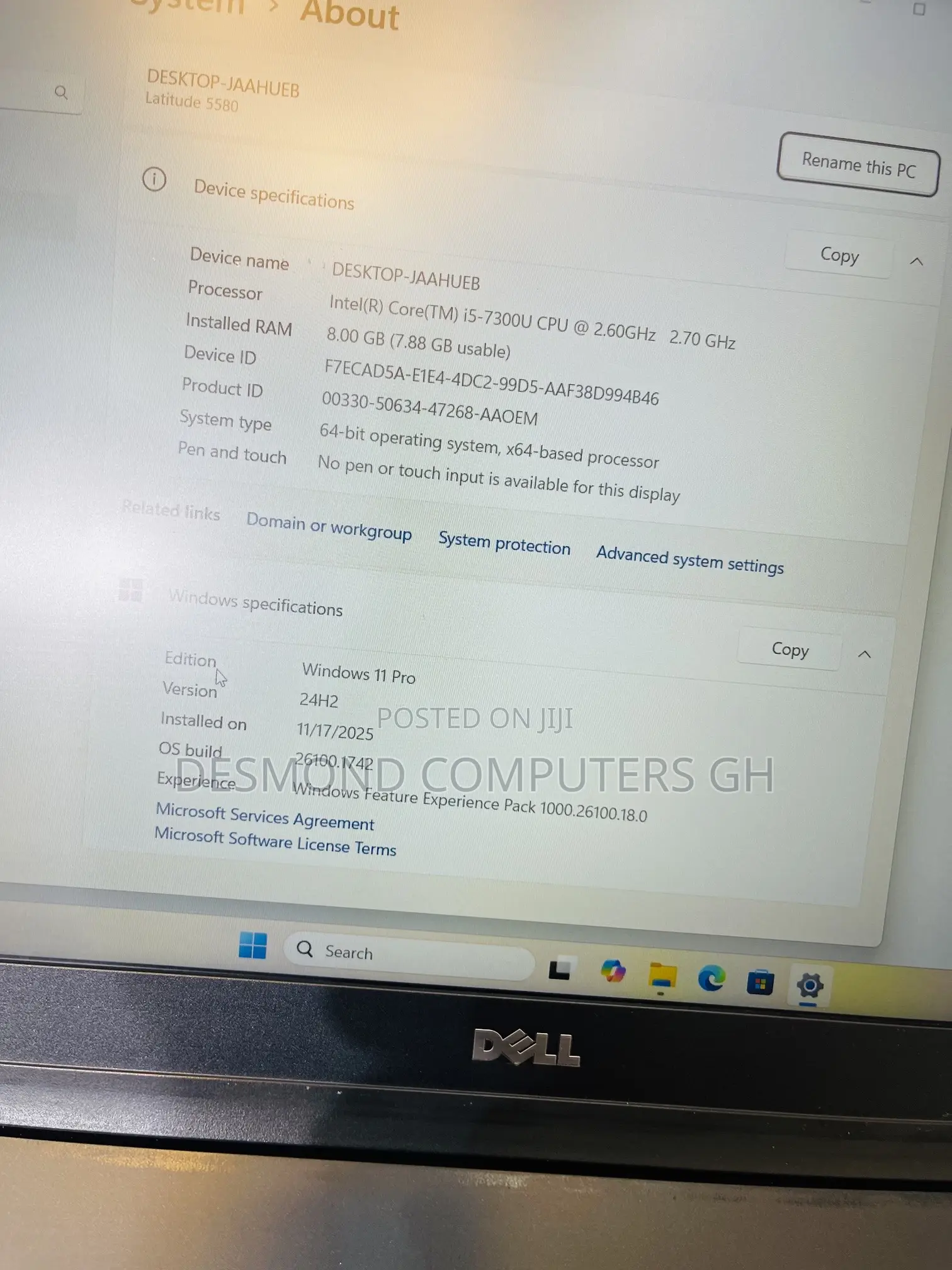 Laptop Dell Latitude 5580 8GB Intel Core i5 SSD 128GB