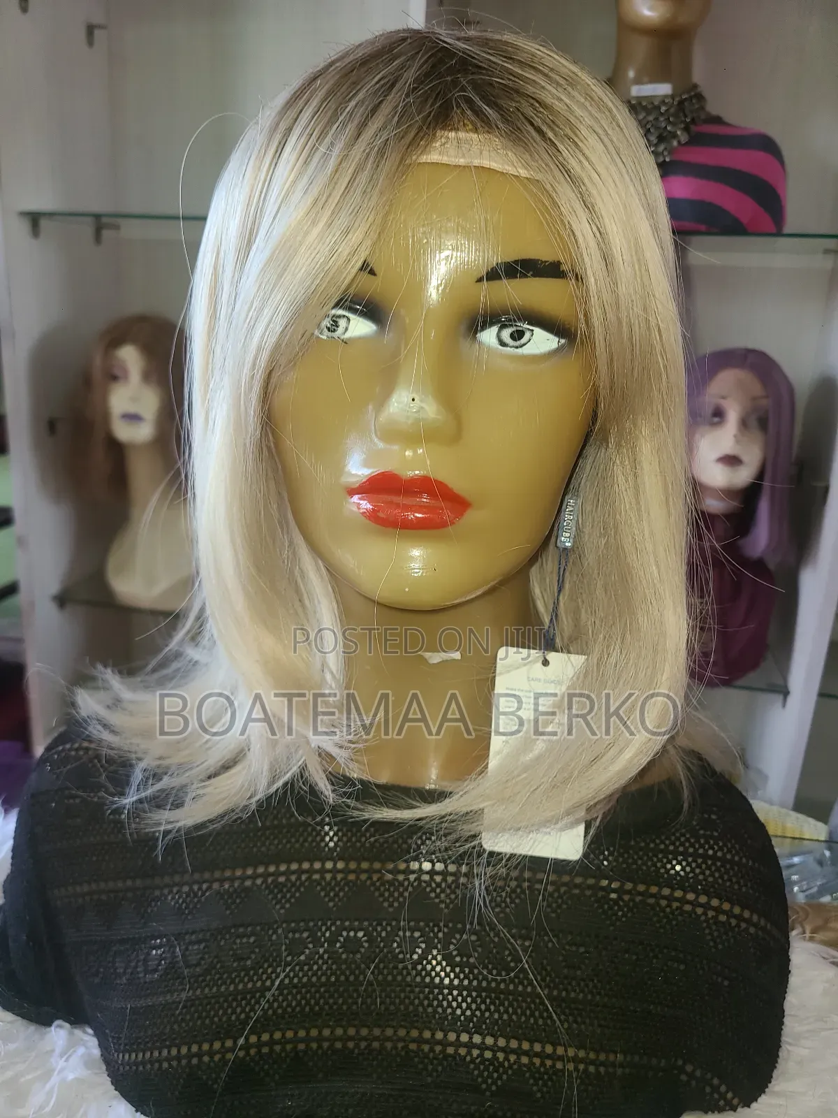 Straight Fibre Hair Blonde Wig