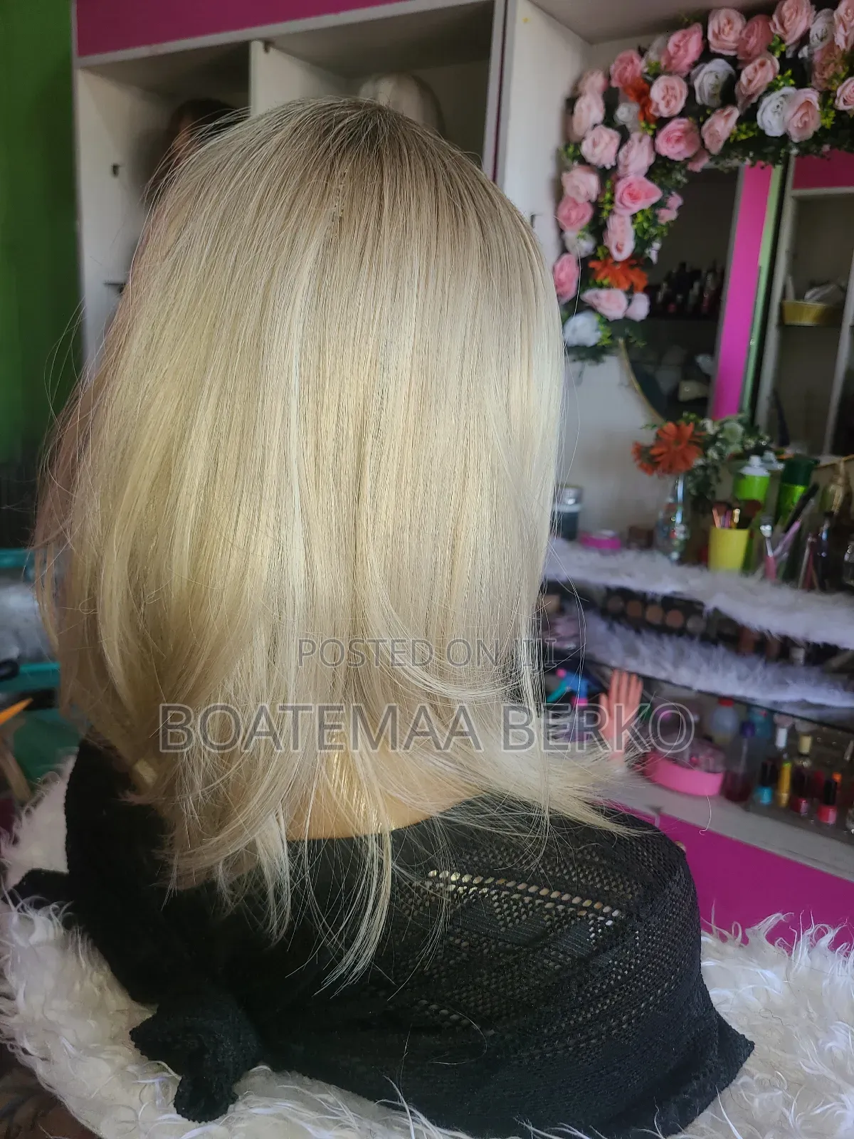 Straight Fibre Hair Blonde Wig