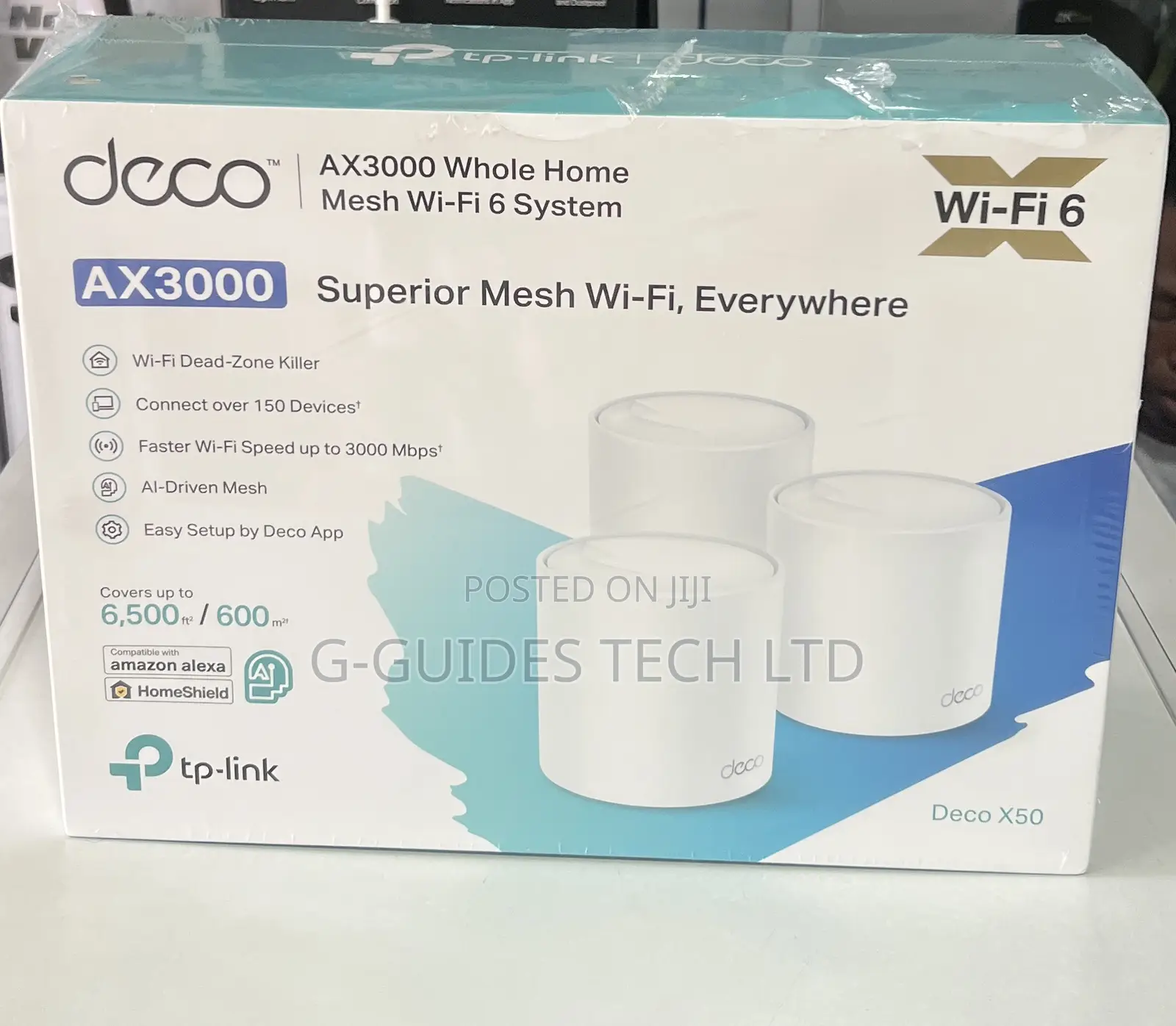 Tp-Link Deco X50 Ax3000 Whole Home Mesh Wifi 6 System 3-Pack