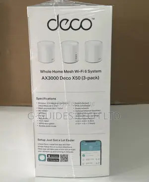 Tp-Link Deco X50 Ax3000 Whole Home Mesh Wifi 6 System 3-Pack