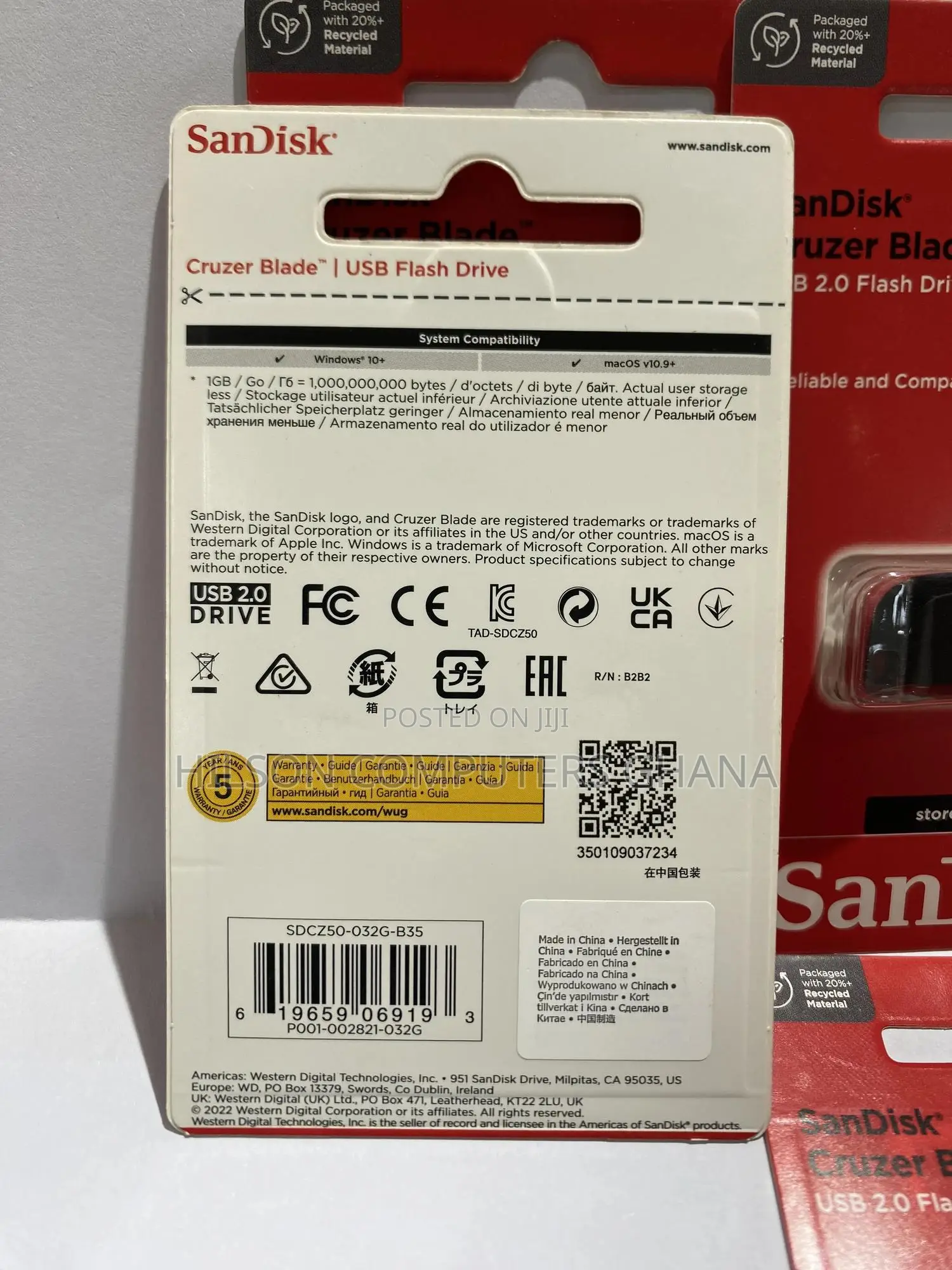 Sandisk Cruzer Blade 2.0 Flashdrive 32gb