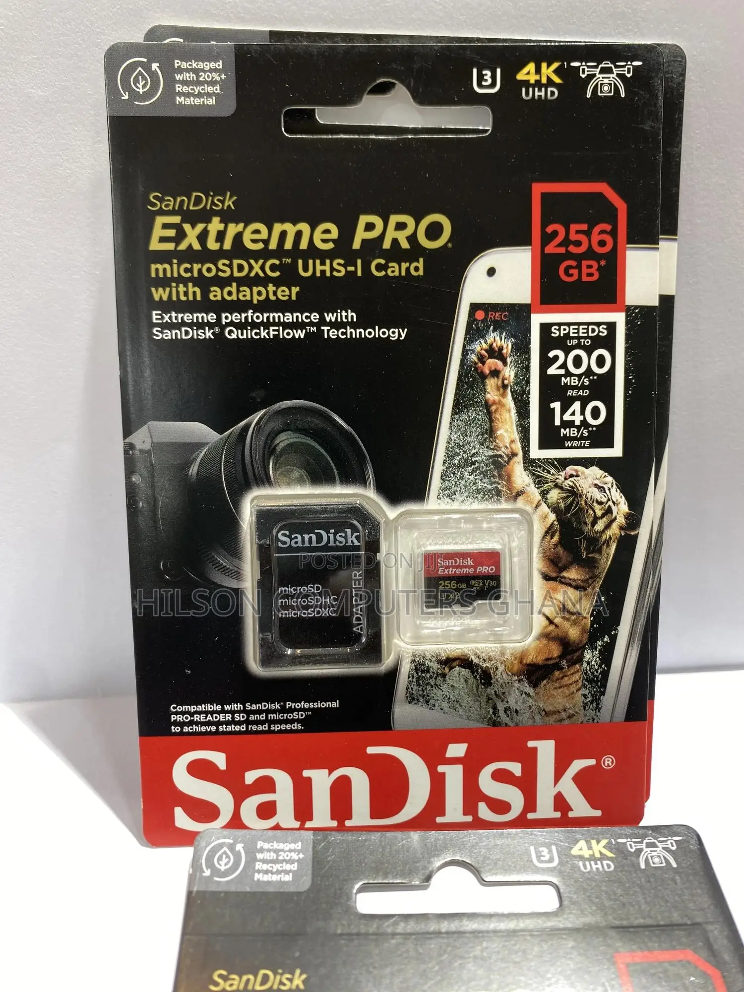 Sandisk Extreme Pro Microsdx Uhs-i Card With Adapter - 256gb