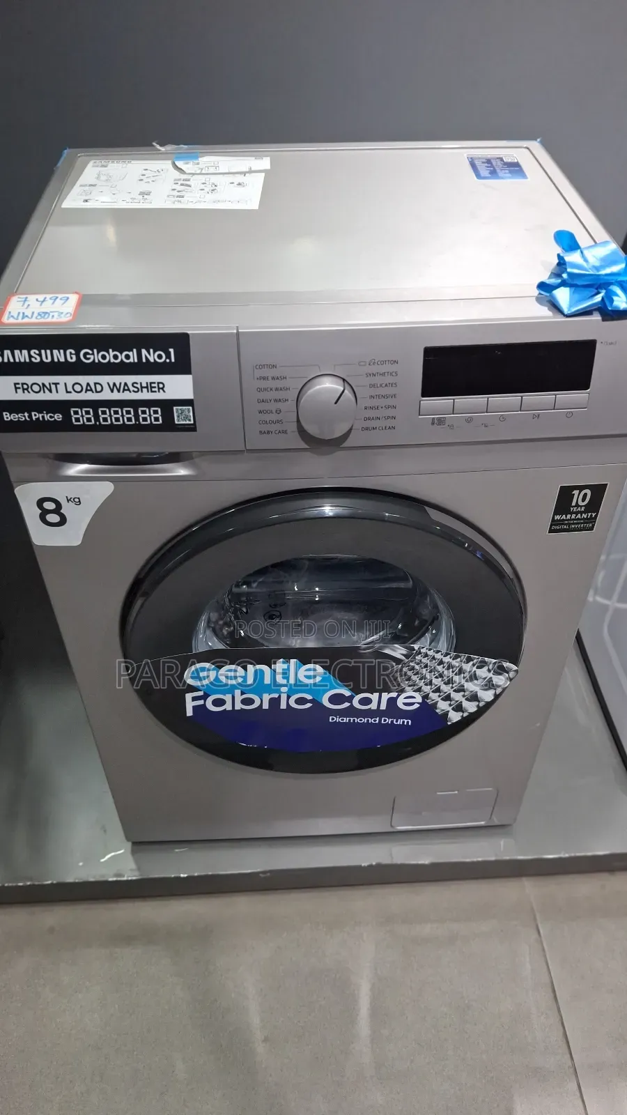 Samsung 8kg Front Load Full Auto Washer Washing Machine
Ww80t3040bs/Nq