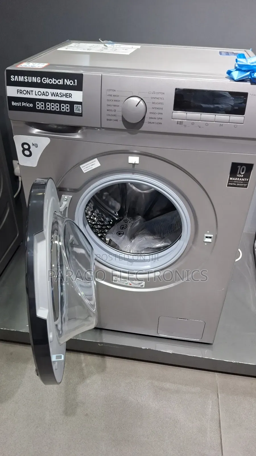 Samsung 8kg Front Load Full Auto Washer Washing Machine Ww80t3040bs/Nq ...