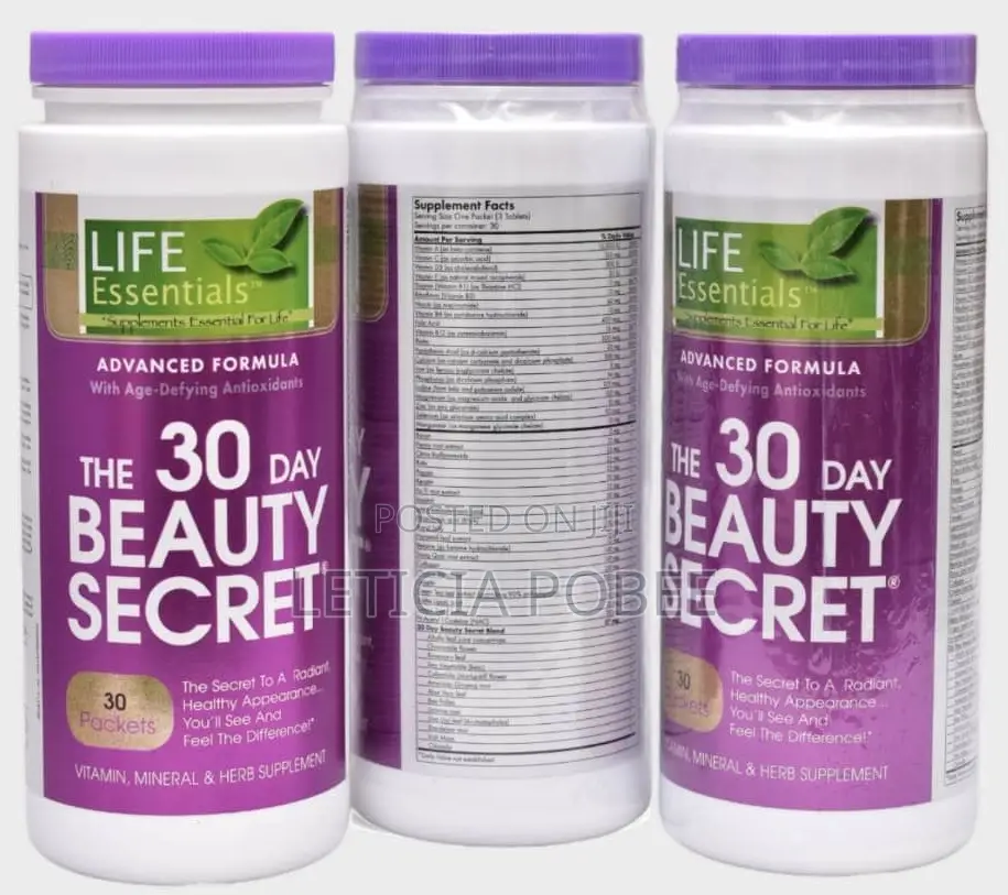 30 Day Beauty Secret Vitamins – Anti-Aging Skin Glow Supplement”