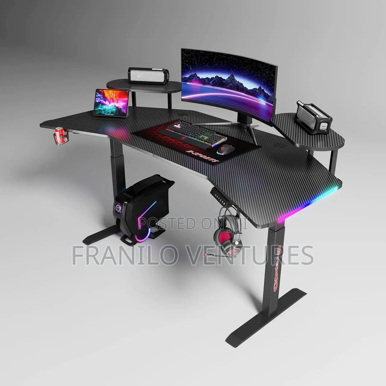 Extra Wide Studio Electric Adjustable Desk