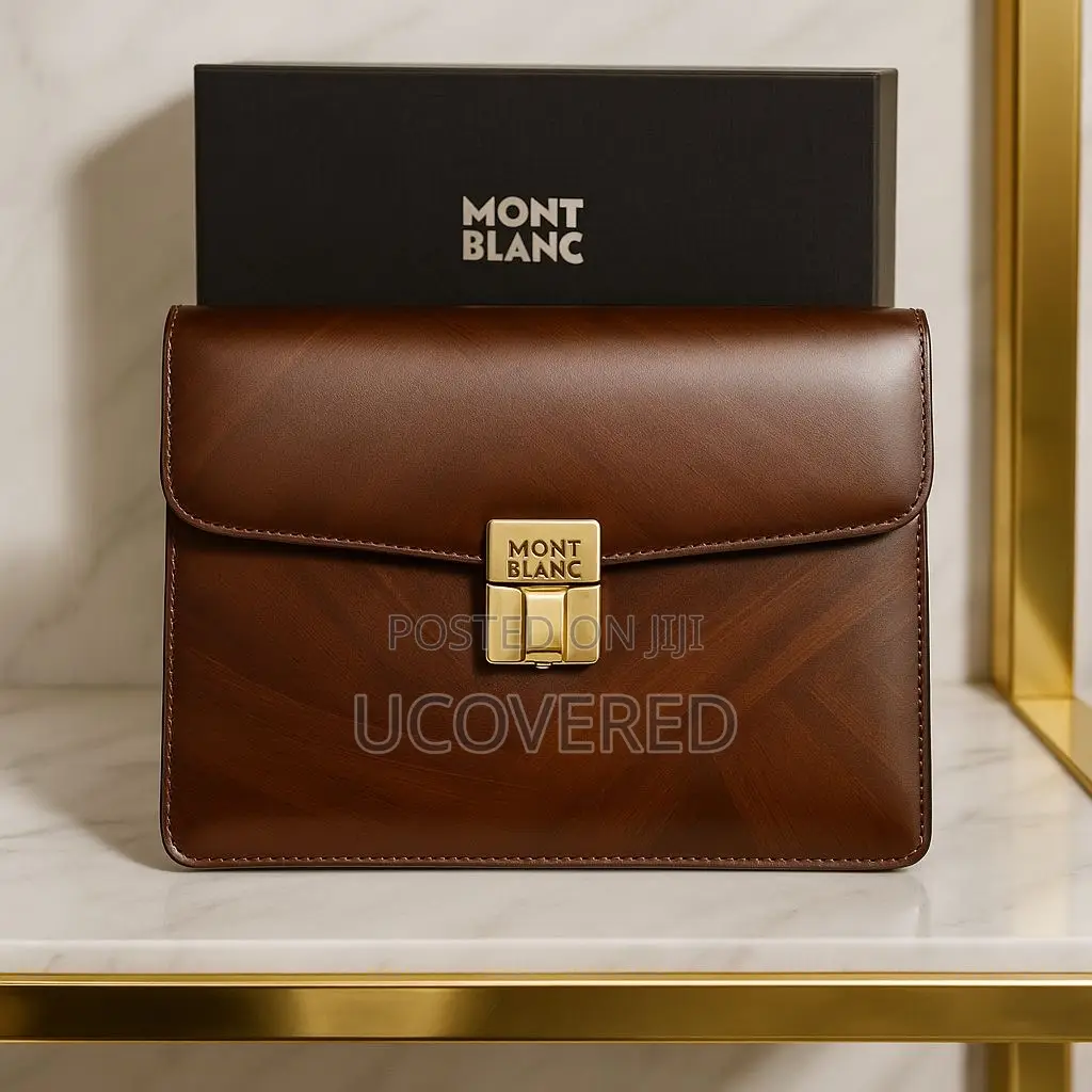 Montblanc Leather Envelope Clutch Bag