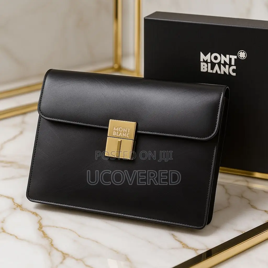 Montblanc Leather Envelope Clutch Bag