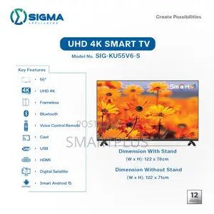Sigma 55 Inch Smart Sig-Ku55v6-S Android Television