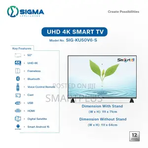Sigma 50 Inch Smart Uhd Sig-Ku50v6-S Television