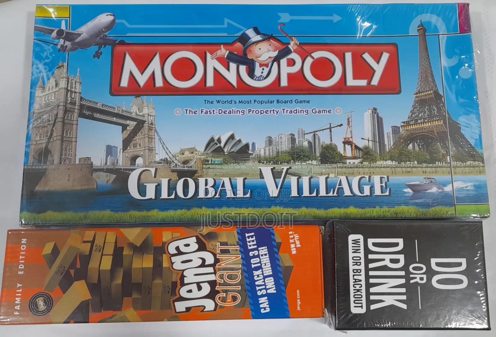 Monopoly + Jenga + Do or Drink